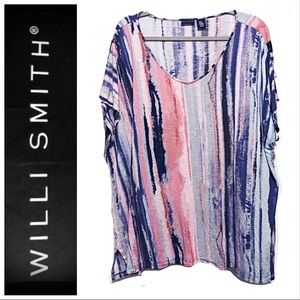 Tunic-Adorable Drip Dye/V-neck/Dolman Sleeves
